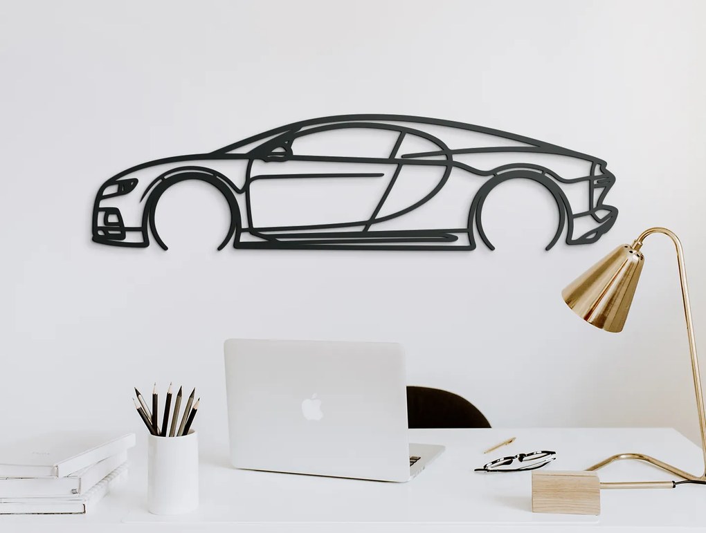 drevko Moderný obraz na stenu Bugatti Chiron Rozmer obrazu: 22 x 86 cm, Farba dekorácie: Čierna