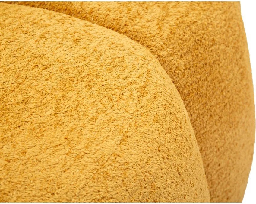 Pohovka z textílie buklé v horčicovej farbe 145 cm Ball – Mauro Ferretti