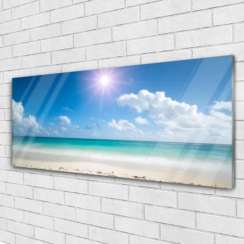 Obraz na akrylátovom skle More pláž slnko krajina 125x50 cm
