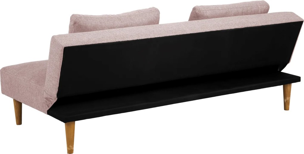 Dizajnová rozkladacia sedačka Amya 180 cm ružová - dub