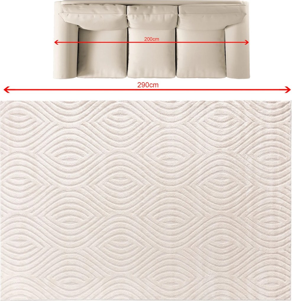 Koberec Serenno cream 200x290 cm