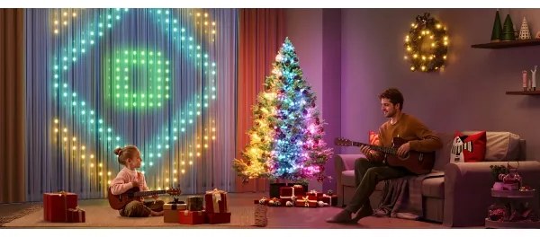 Govee - LED RGBICW Vonkajšia vianočná reťaz 2700-6500K 20m Wi-Fi Matter IP66