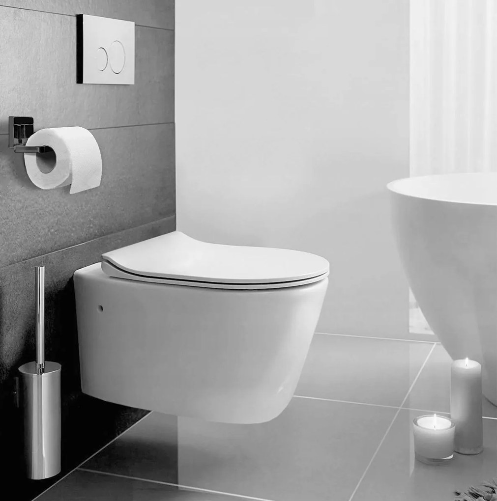 Držiak na toaletný papier Rea VACUUM čierny