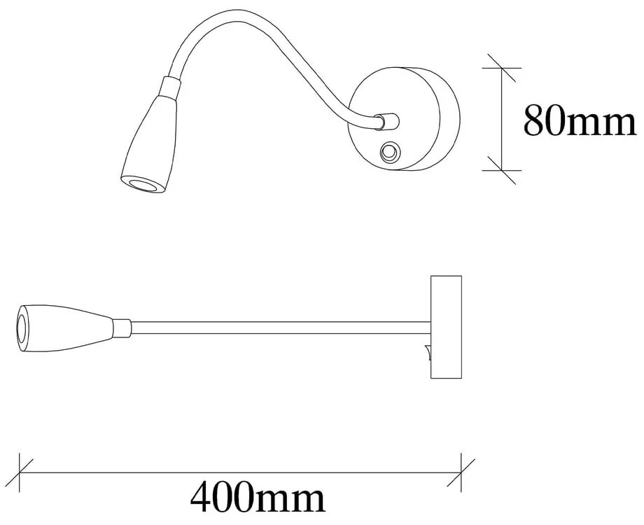 LED nástenné svietidlo v zlatej farbe Reading – Opviq lights