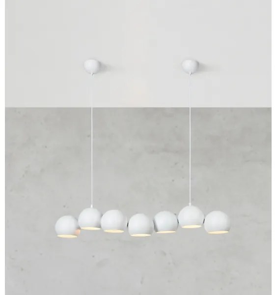 Markslöjd 108859 - Luster na lanku CUPOLO 7xE14/40W/230V biela