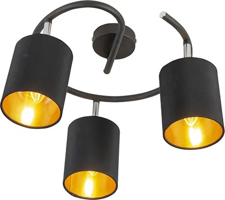 Inteligentné moderné stropné svietidlo čierne vrátane 3 WiFi B35 - Lofty