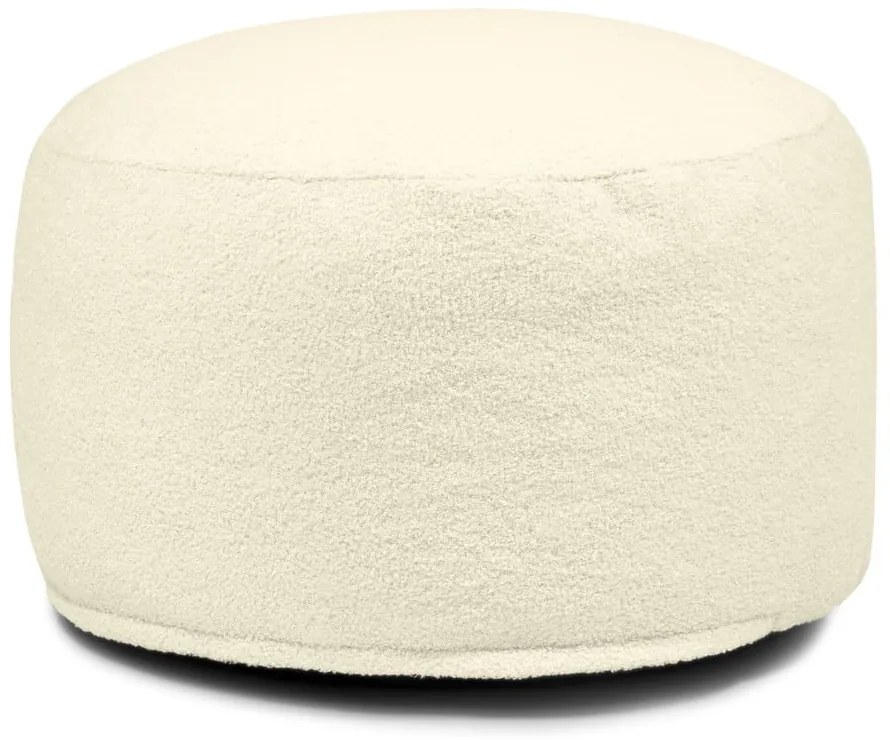 Krémový taburet z textílie buklé Om 60 – SLOWDOWN