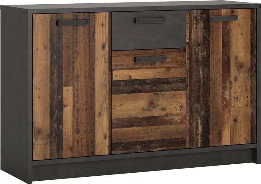 Komoda Nubi NUBK01 3D1S matera tmavý/old style