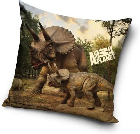CARBOTEX Obliečka na Vankúšik Animal Planet Triceratops micro Polyester 40/40 cm