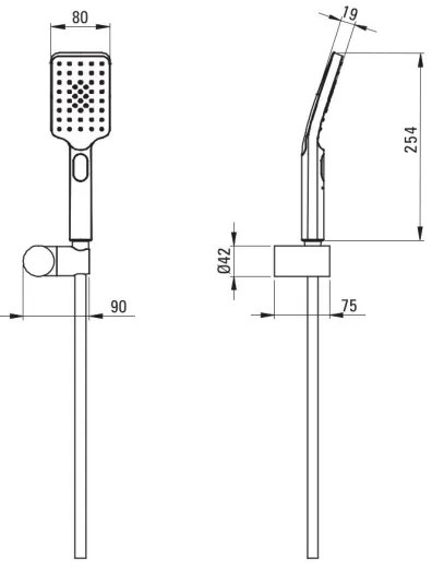 Deante NGA_041K - Sprchová súprava ALPINIA, lesklý chróm