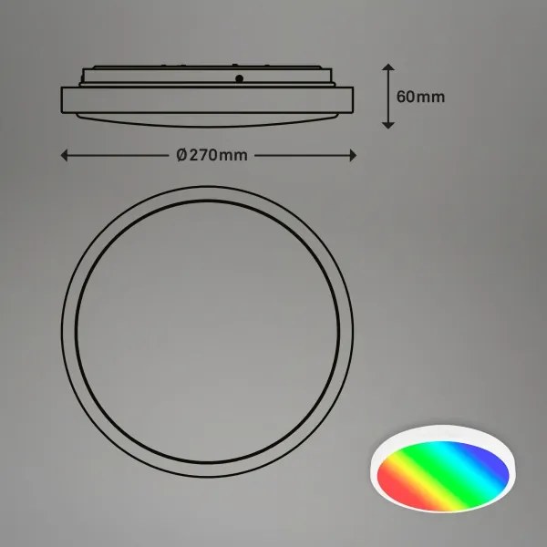 Brilo - LED RGBW stmievateľné stropné svietidlo LED/20W/230V 2200-6500K pr. 27 cm