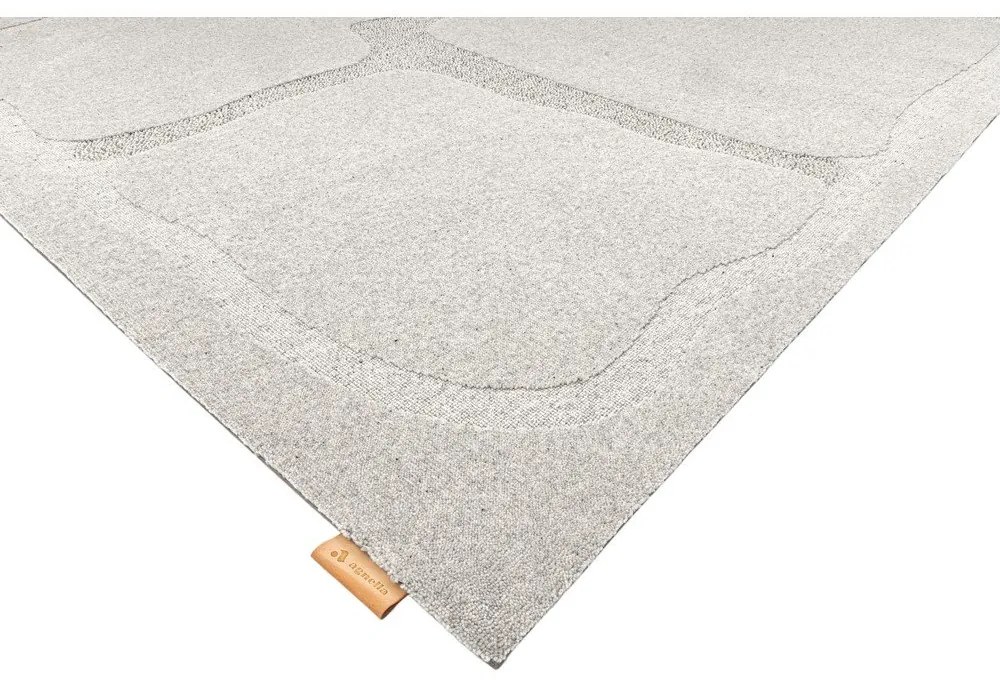 Svetlosivý vlnený koberec 160x230 cm Morphic Organica – Agnella