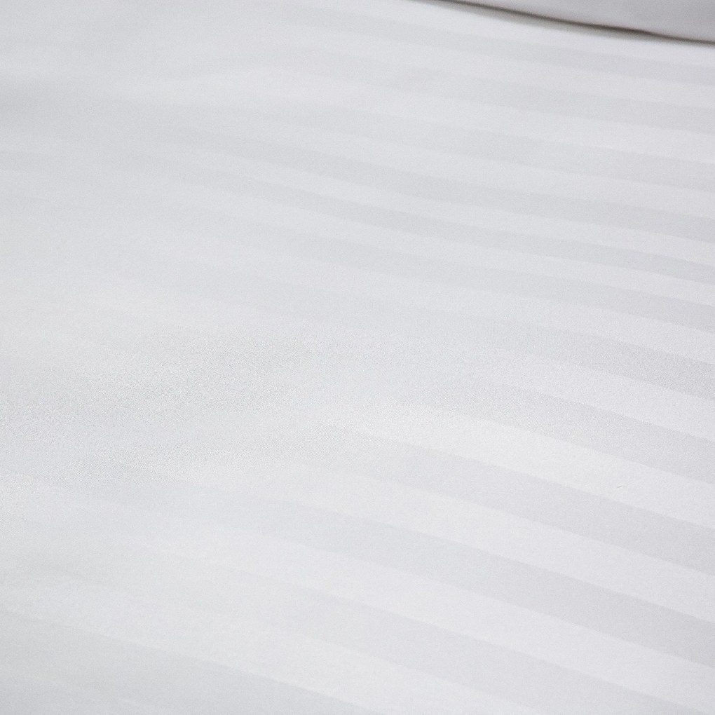 Hotelové obliečky z mikrovlákna JASMINE biele - prúžok 2 cm, hotelové vrecko Rozmer obliečky: 70 x 90 cm | 140 x 220 cm