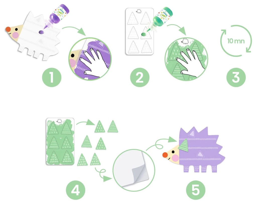 Výtvarná hra – prstové farby a samolepky so zvieratkami