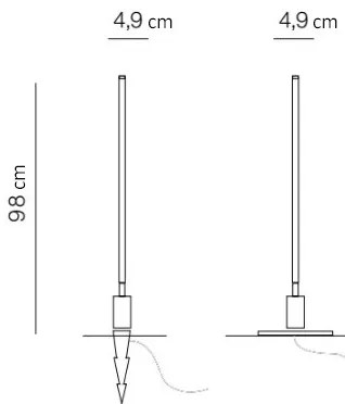 Azzardo AZ5338 - LED Vonkajšia lampa FREDO LED/12W/230V IP54 98 cm