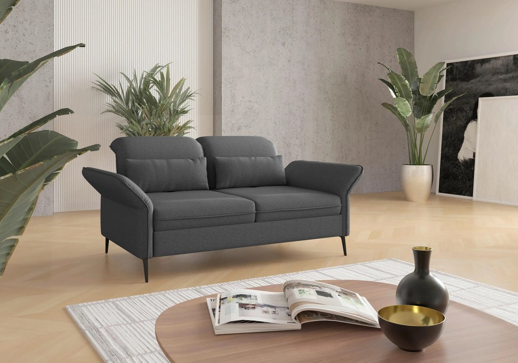 XXXLutz TROJMIESTNA POHOVKA, textil, tmavosivá Sit & More - Sedačky - 00014401188P