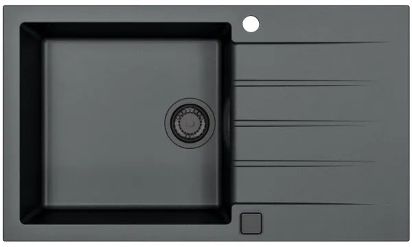 ALVEUS SETA23232 - Kuchynský drez CADIT+drezová batéria MINTAS 34cm granit/čierna