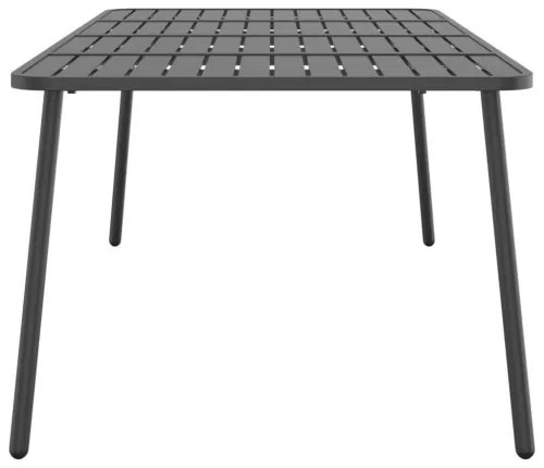 vidaXL Záhradný stôl antracitový 200x100x71 cm oceľ-