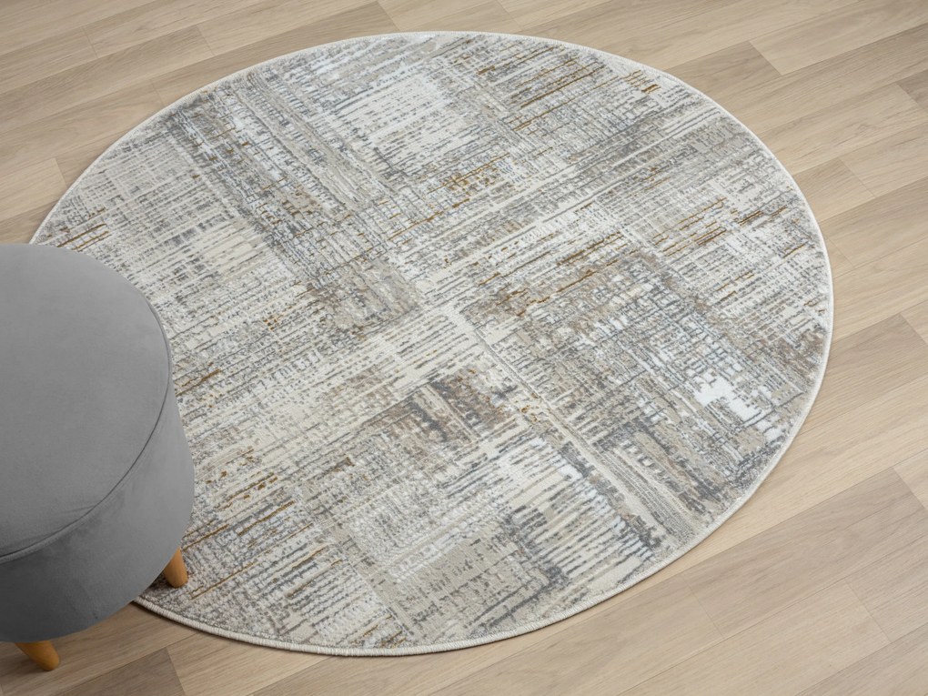 Kusový koberec My Taste CA60062 creme kruh, 120x120 (priemer) kruh, šedá, chodba / predsieň, My Flair