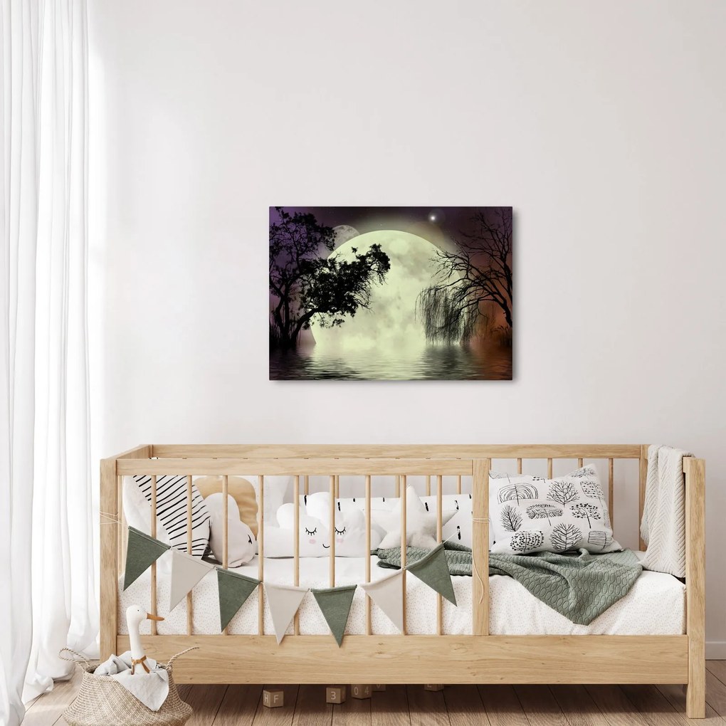 Obraz - Spln nad hladinou (70x50 cm)