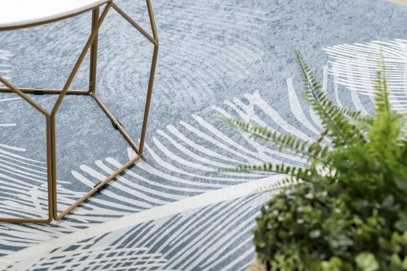 Dywany Łuszczów, Kusový koberec ANDRE Feathers 1148, 80x150, modrá, chodba / predsieň