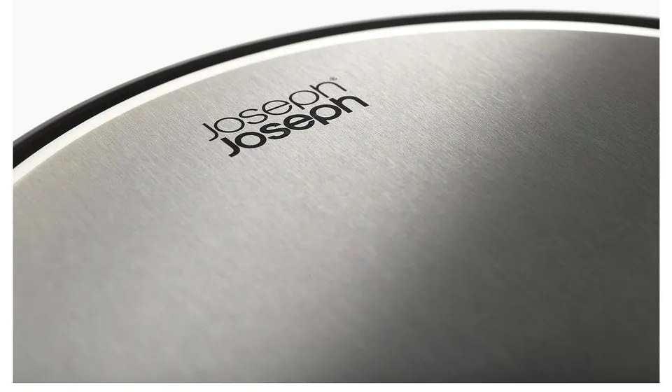 Matne čierny nášľapný kovový odpadkový kôš 10 l Arc – Joseph Joseph