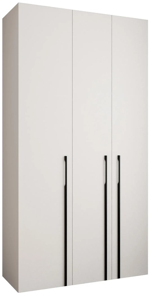 Šatníková skriňa 130 cm Carmela 40-3 (biela + čierna). Akcia -20%. Vlastná spoľahlivá doprava až k Vám domov. 1126601
