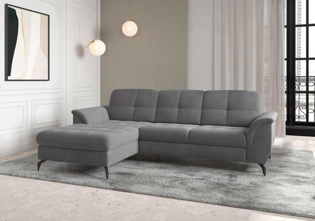 XXXLutz ROHOVÁ SEDAČKA, textil, sivá Sit & More - Sedačky - 000144013362