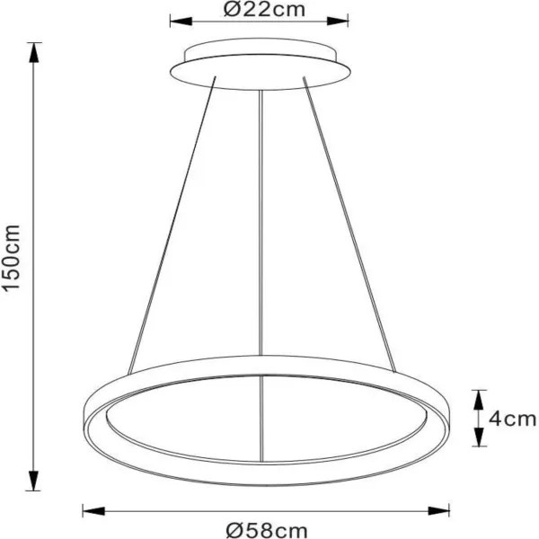 Lucide 46403/48/30 - LED Stmievateľný luster na lanku VIDAL LED/48W/230V čierna