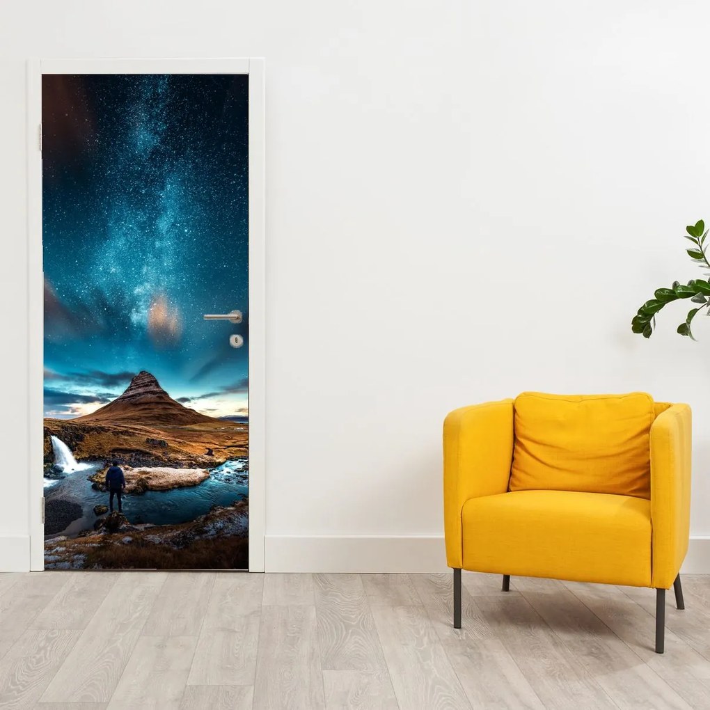 Fototapeta na dvere - Modrá mliečna dráha (95x205cm)