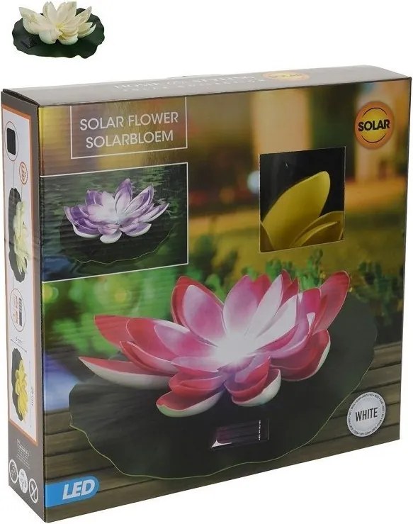 LED Lotus – biely 28 cm