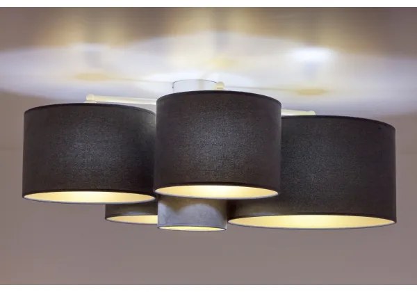 Duolla - Stropné svietidlo ROLLER PENTO 5xE27/60W/230V antracit