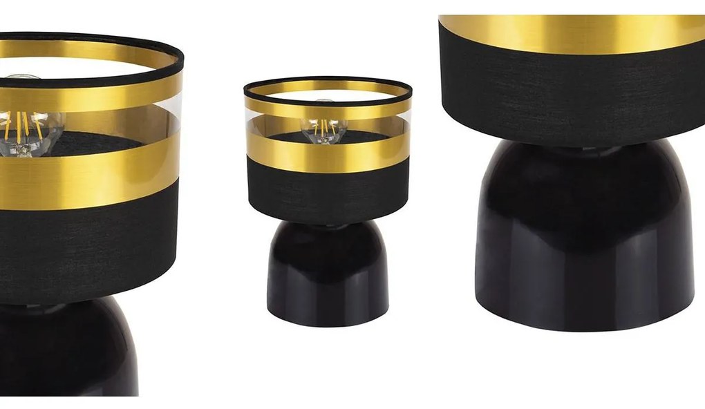 Stolná lampa Intense Gold, 1x textilné tienidlo (výber zo 6 farieb), (výber z 3 farieb konštrukcie)