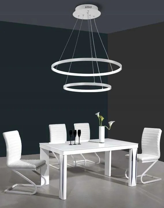 Toolight - LED závesné svietidlo Vegas 40+60cm + diaľkové ovládanie, biela, OSW-07858