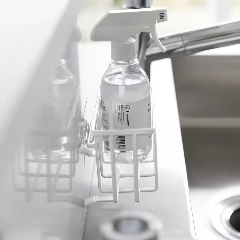 Biely kovový stojan na umývacie prostriedky bez vŕtania Film Hook – YAMAZAKI