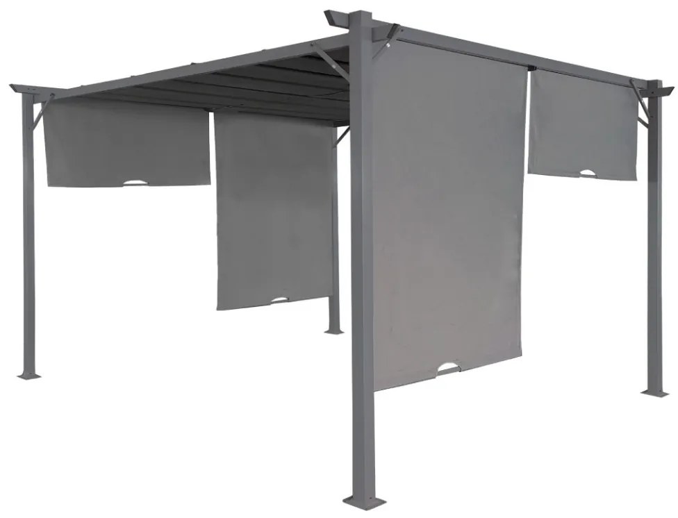 Antracitová pergola na terasu Sevilla 3x3m Garden Point