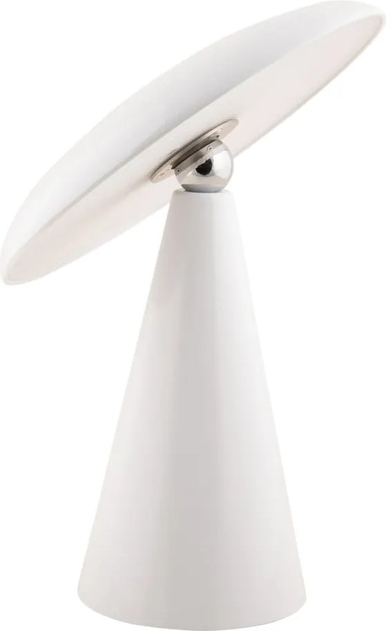 Biela LED stmievateľná stolová lampa (výška 26 cm) Phoebe – Leitmotiv
