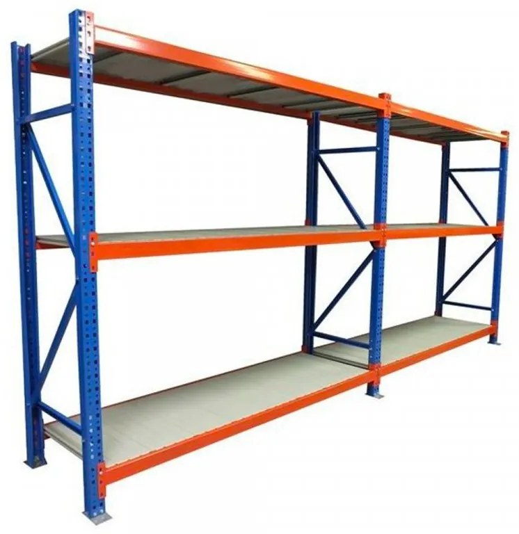 Fistar Nekonečný PRIEMYSELNÝ dvojregál 4-urovňový 2000 x 2700+2700 x 800 s nosnosťou 2700kg