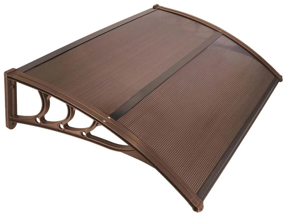 SPRINGOS Strecha, prístrešok na vchodové, balkónové a terasové dvere 120×80 cm – hnedá HA7473