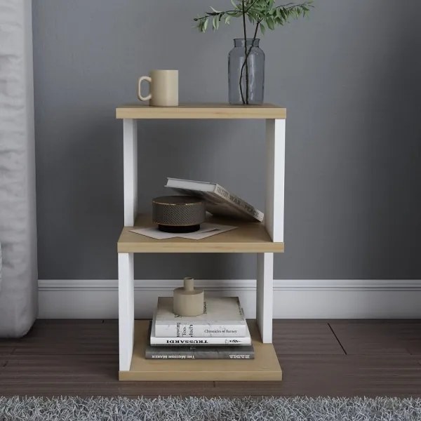 Nočný stolík ZUNA dub/biela