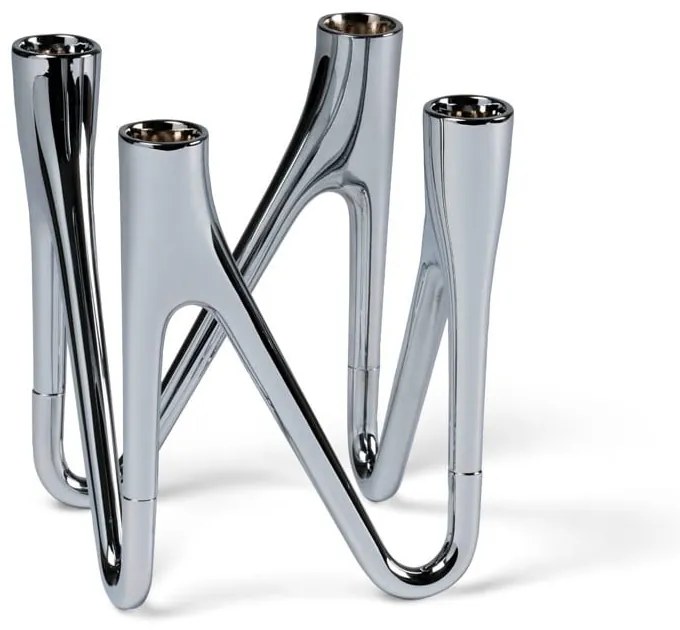 Svietnik v striebornej farbe Morsø Roots