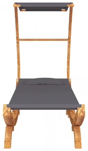 vidaXL Hojdacia sieť so strieškou 100x198x150 cm masívny smrek antracitová-