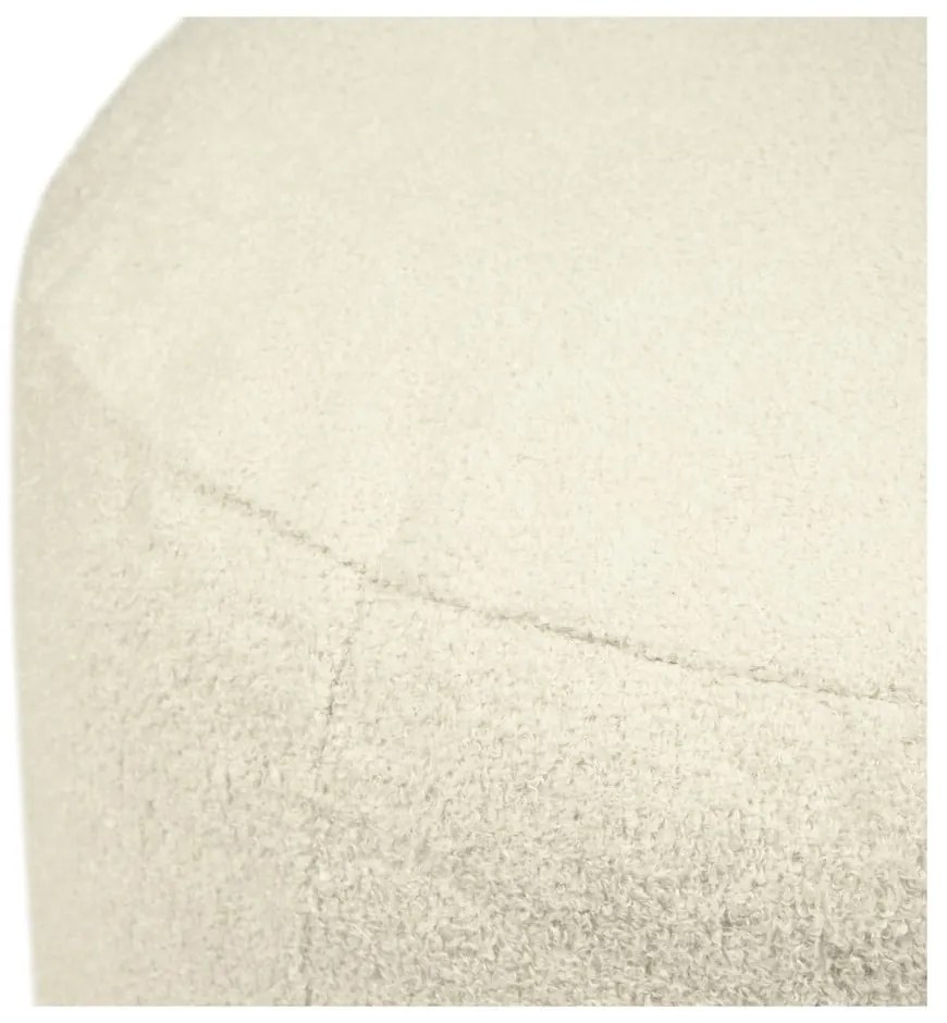 Hnedý taburet z textílie buklé Om 60 – SLOWDOWN