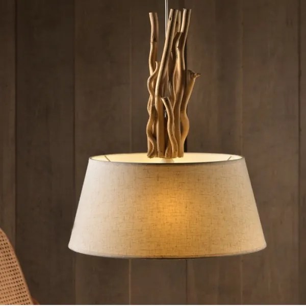 ONLI - Luster na lanku WOODY 1xE27/22W/230V