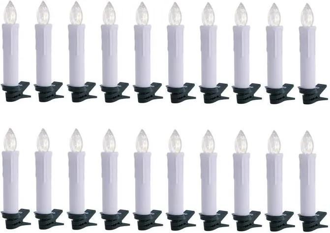 OneConcept Eternal Flame 20 LED vianočných svetielok, teplá biela, diaľkové ovládanie