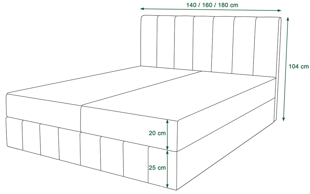 Manželská posteľ Boxspring 140 cm Barack (čierna) (s matracom a úložným priestorom). Vlastná spoľahlivá doprava až k Vám domov. 1046378