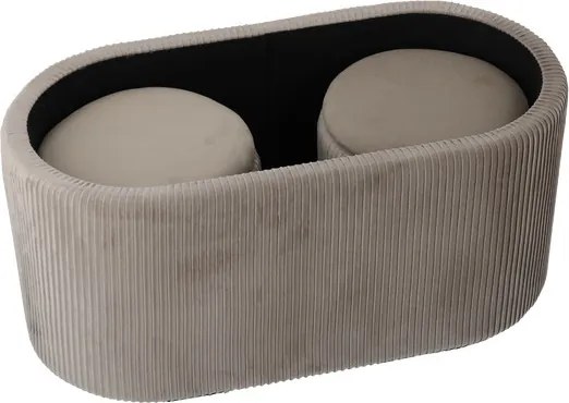 Set troch taburetiek ARVION béžové PHO5963 (3 ks)