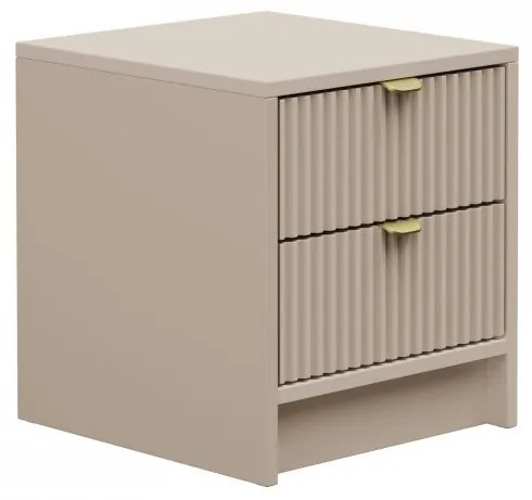 Nočný stolík Razimo 2SZ, Farby: Biely velvet