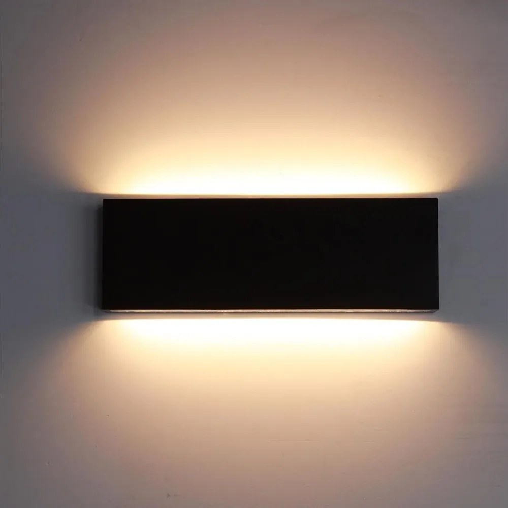 Top Light - LED Vonkajšie nástenné svietidlo LED/12W/230V IP65 čierna