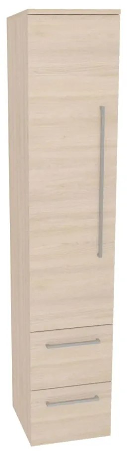 Mereo, Mereo Bino, kúpeľňová skrinka vysoká 163 cm, ľavá, Multidecor, Javor Hard šampanský, MER-CN697JHS2